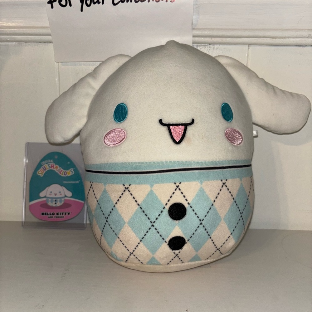 Squishmallow Kellytoy Plush Hello Kitty Sanrio 8" Cinnamoroll Plaid New with Tag